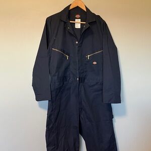 Dickies Dark Blue Workwear Jumpsuit Coveralls L
